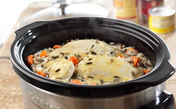 Slow Cooked Creamy Chicken & Wild Rice