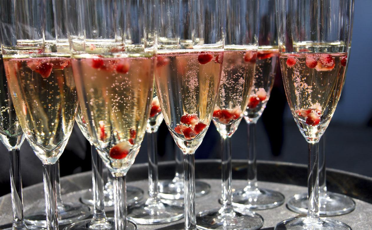 Festive Pomegranate Champagne Cocktail