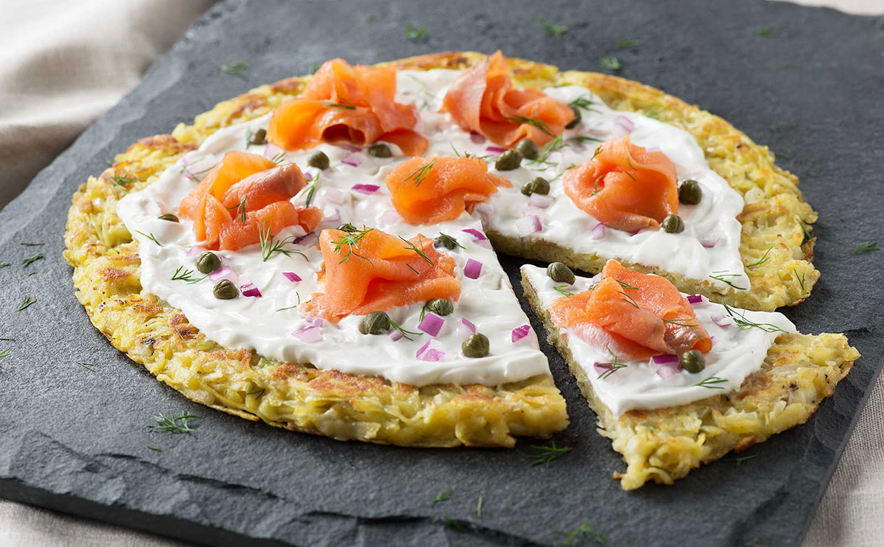 Smoked Salmon Potato Pizza