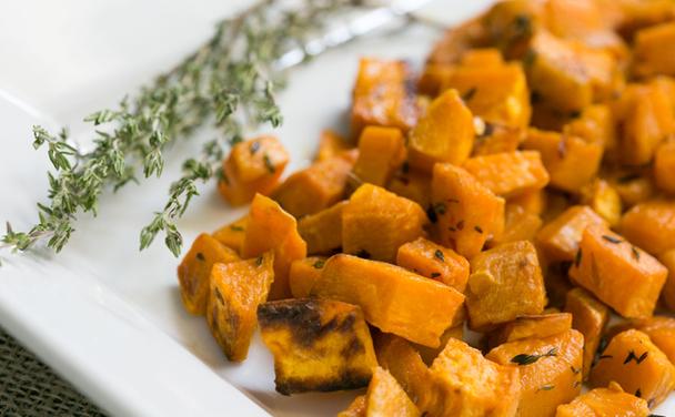 Roasted Sweet Potatoes with Thyme