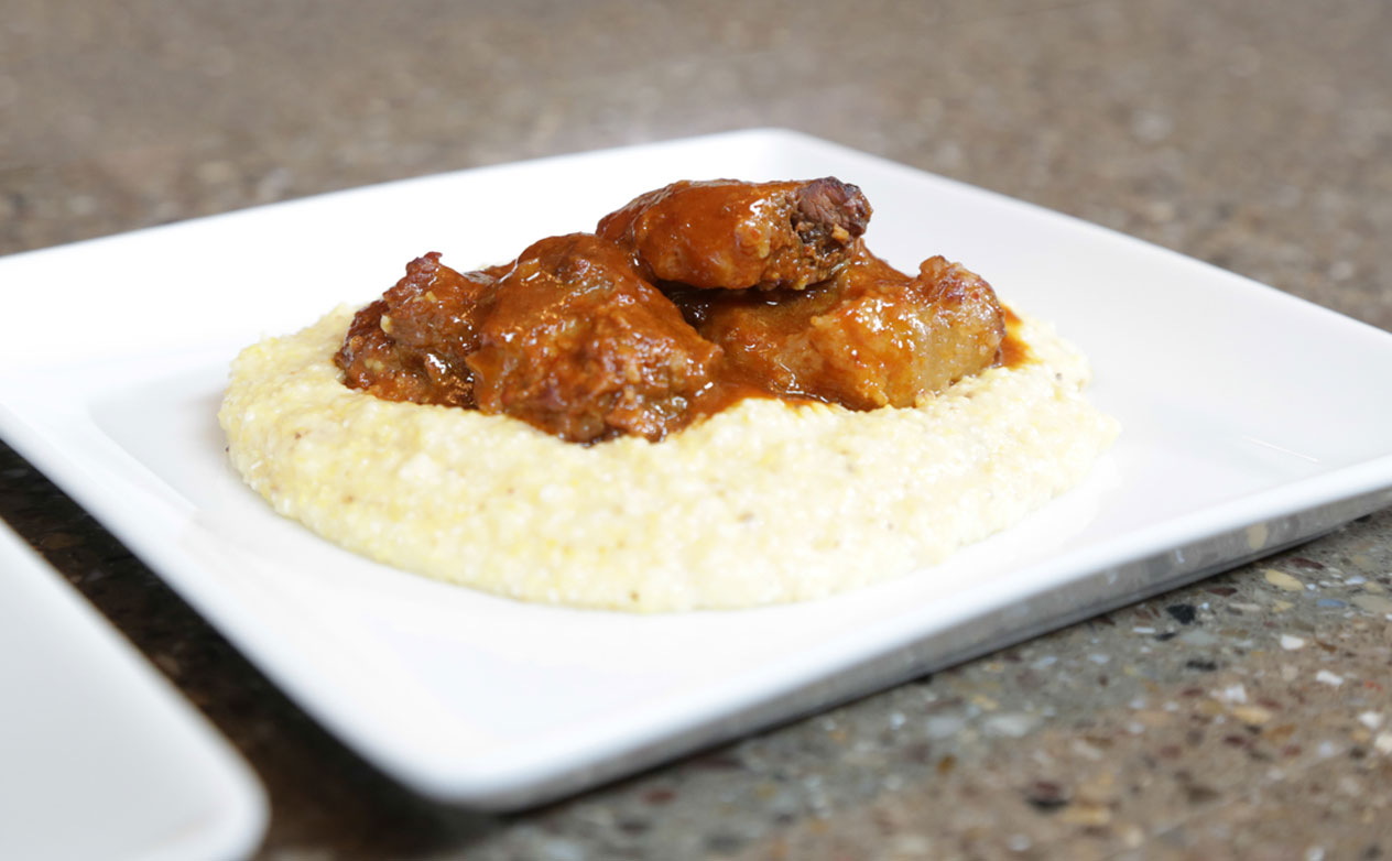 Braised Oxtail with Toasted Polenta