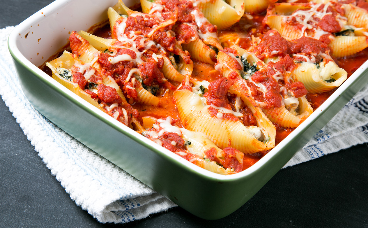 Sausage & Kale Stuffed Shells