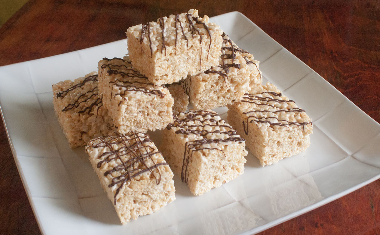 Brown Butter and Chocolate Crispy Squares