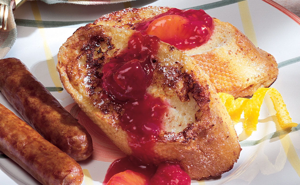 French Toast with Raspberry Orange Sauce