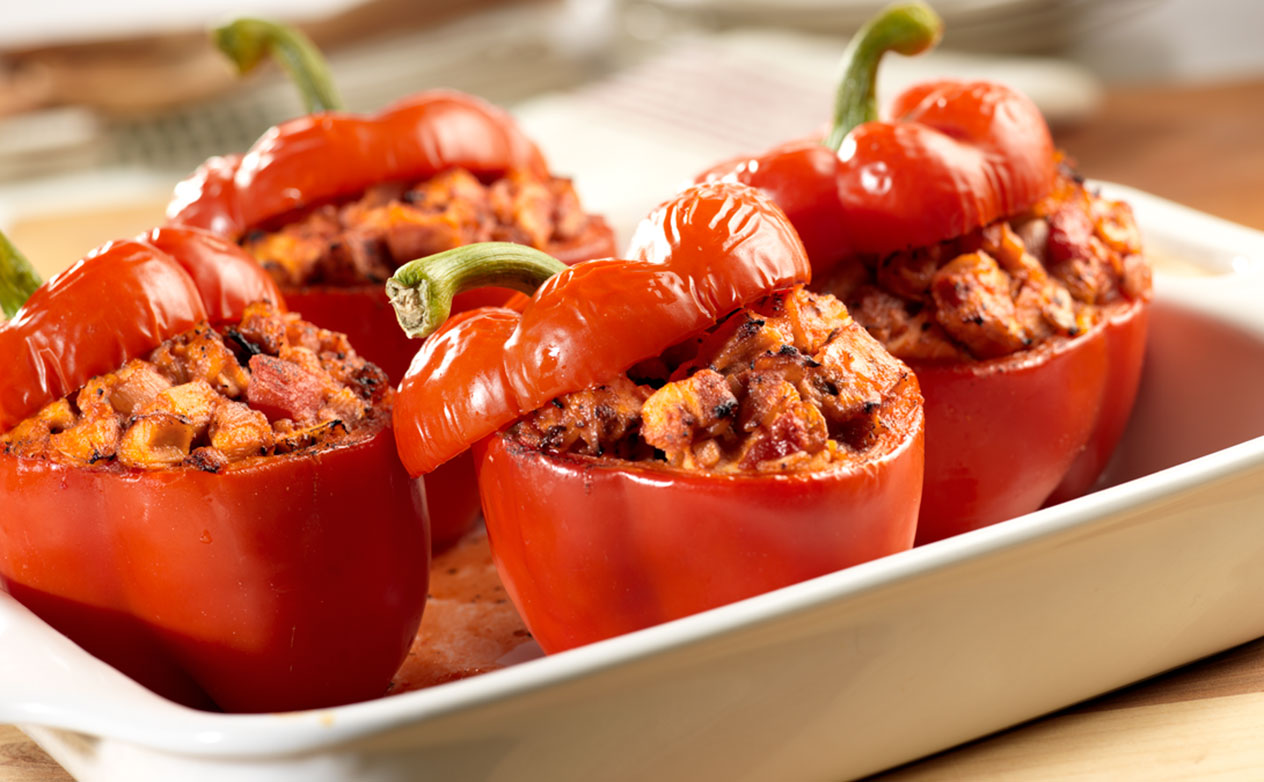 Chicken Stuffed Bell Peppers