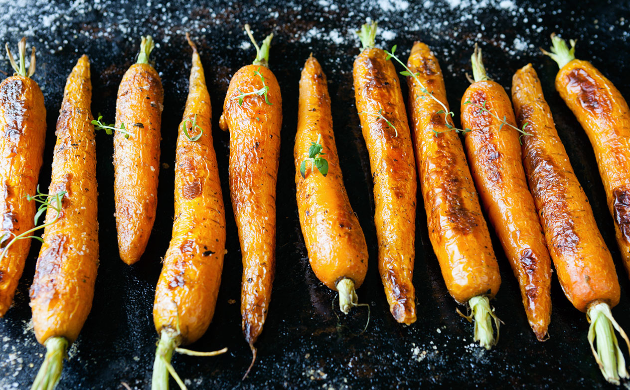 Honey Ginger Roasted Carrots