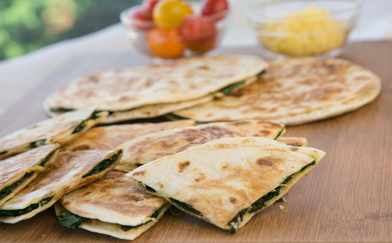 Spicy Kale Quesadillas