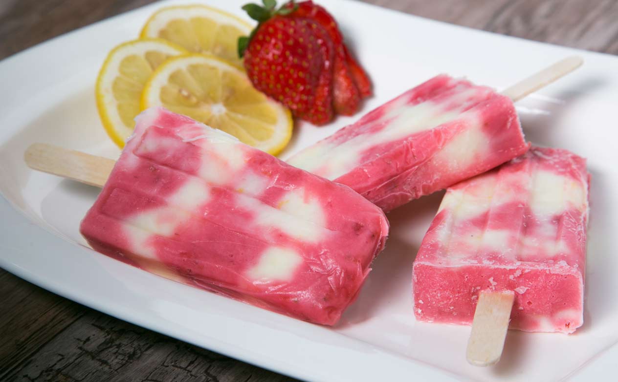 Strawberry Lemonade Yogurt Pops