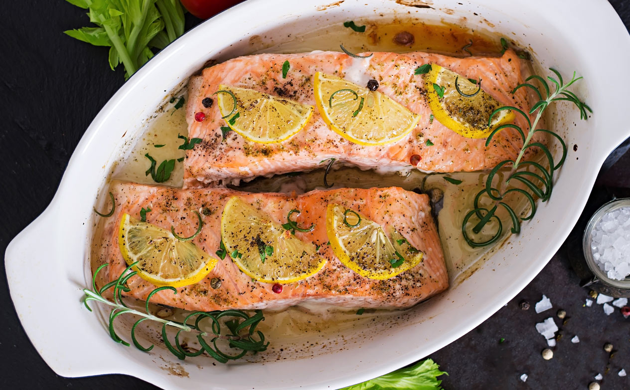 Lemon Pepper Salmon Steaks