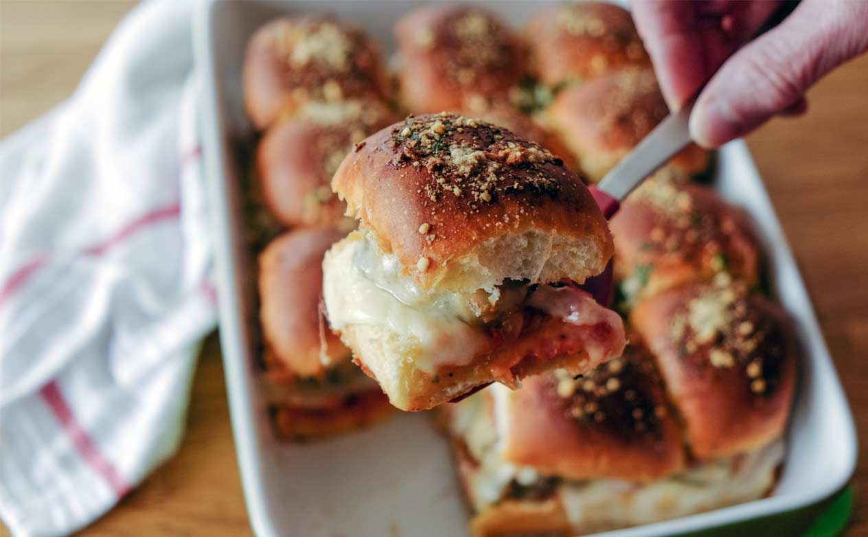 Garlic Butter Meatball Sliders