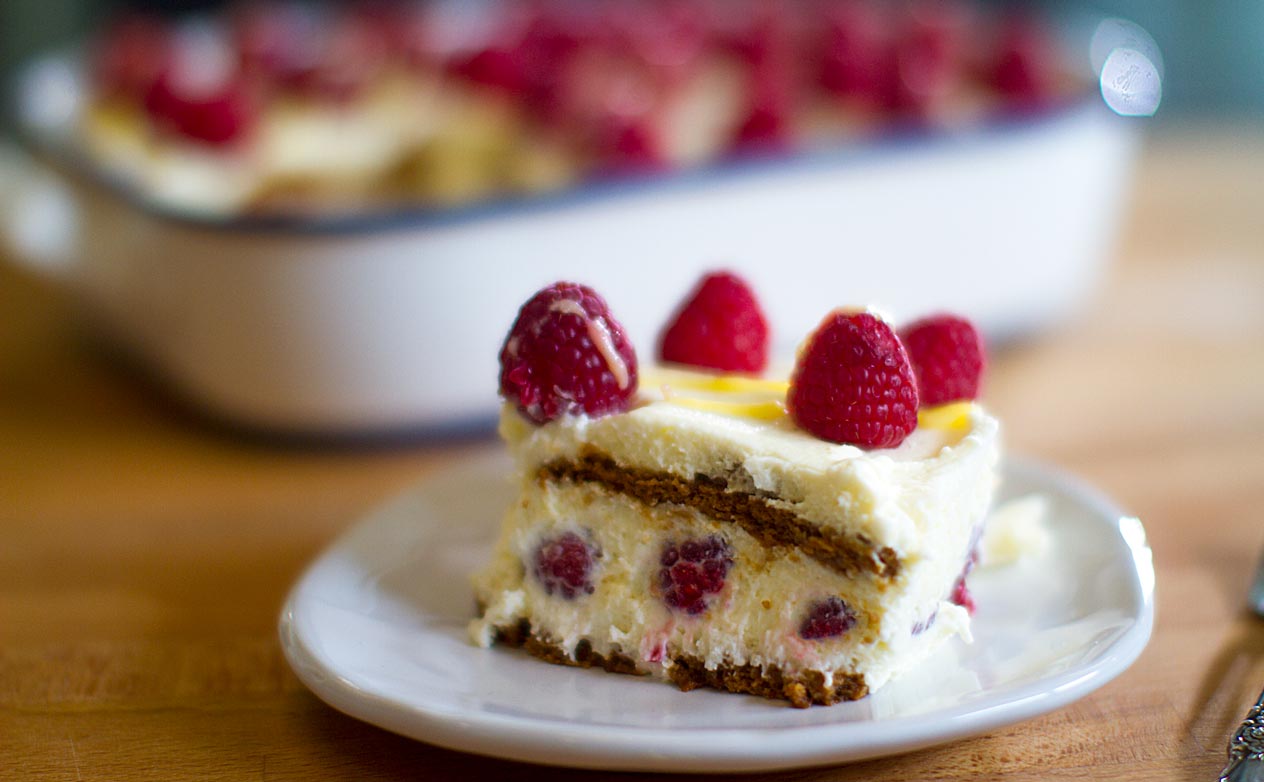 Raspberry Lemon Icebox Cake