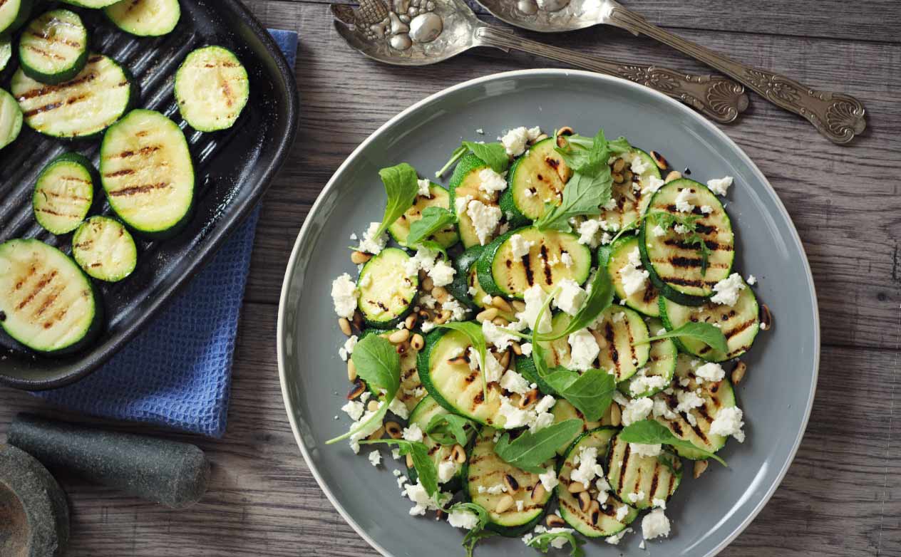 Grilled Zucchini and Arugula Salad